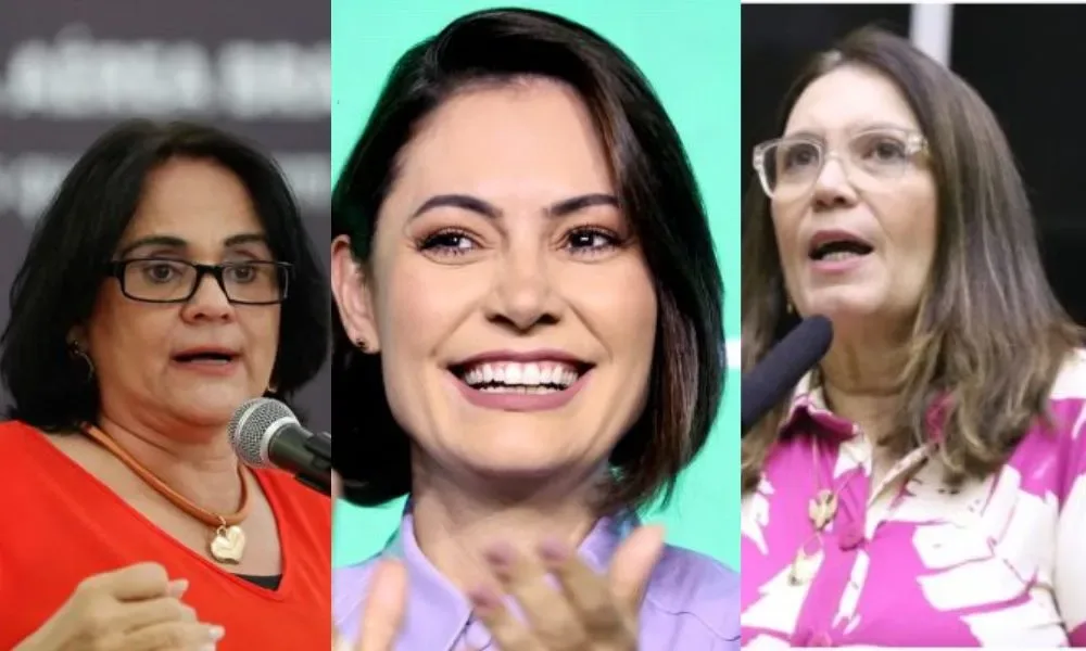 Damares Alves, Michelle Bolsonaro e Bia Kicis, senadoras do DF