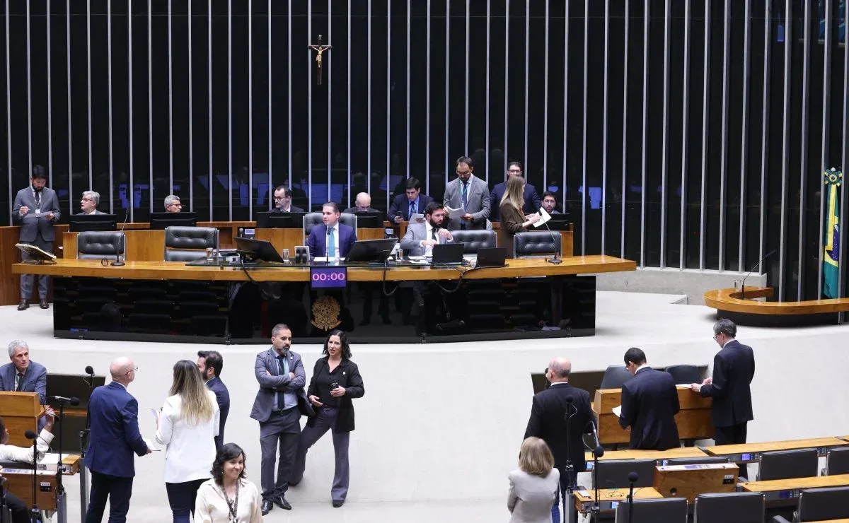 Sessão do plenário da Câmara dos Deputados durante votação