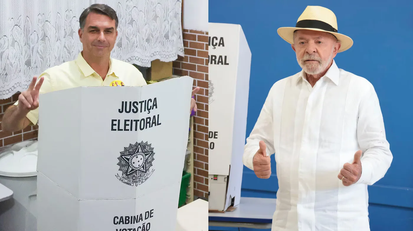 4/10/2026 - ELEIÇÕES 2026 - PRESIDÊNCiA DA REPÚBLICA - Os candidatos à Presdencia da República, Flavio Bolsonaro (PL) e Luis Inacio Lula da SIlva (PT) durante
