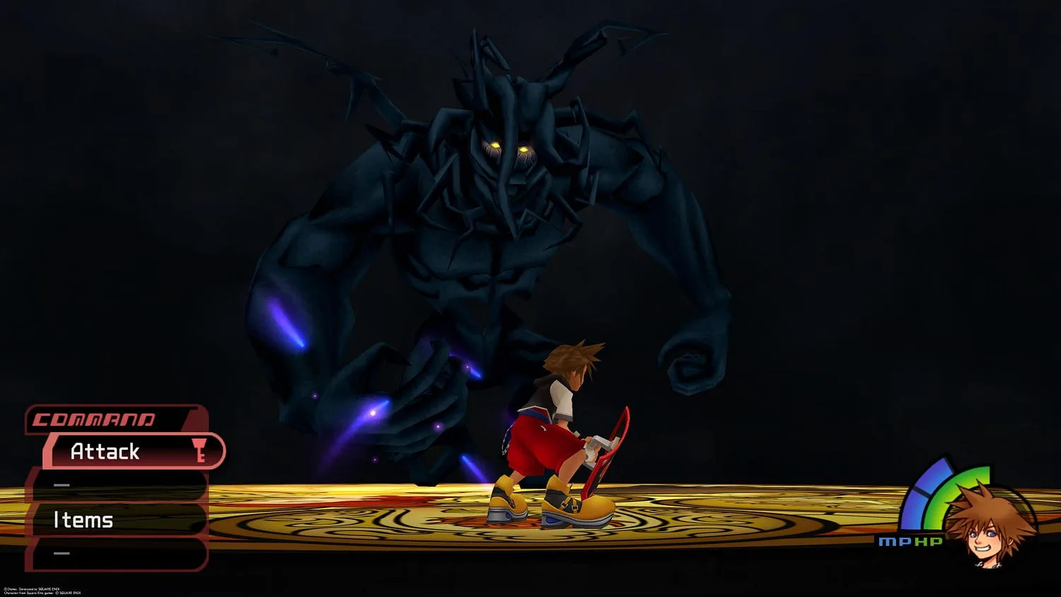 Cena de gameplay de Kingdom Hearts III no PlayStation 5 com personagens Disney em ambiente mágico