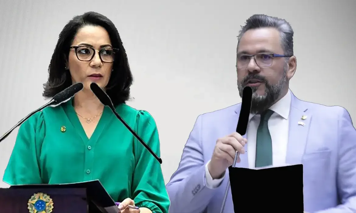 Brasília (DF), 04/10/2026 - Candidatos ao governo do Acre. Mailza Assis e Alan Rick.