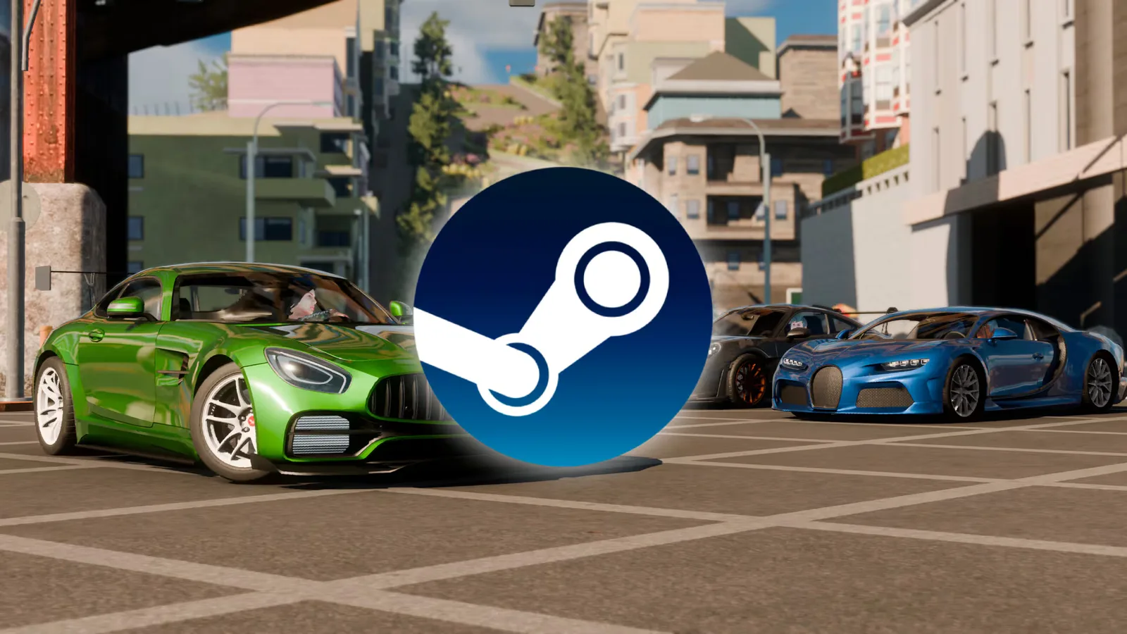 Compilação de capas de cinco jogos disponíveis gratuitamente na plataforma Steam